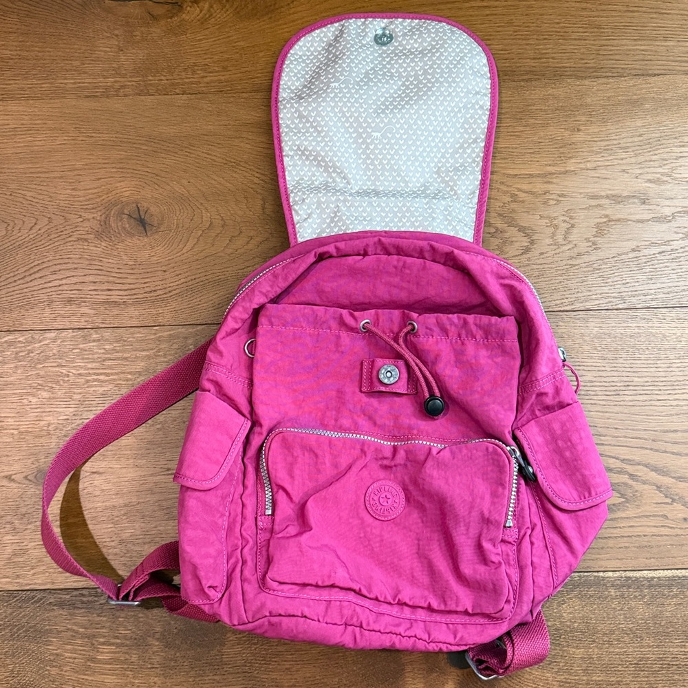 Kipling City Pack Ravier Medium Pink Backpack - In great condition - Picture 2 of 4